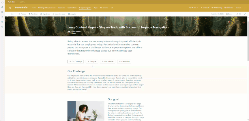 In-page Navigation